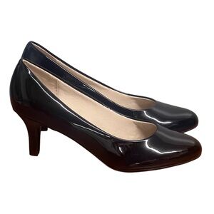 Life Stride Parigi Classic Black Patent Pump Size 8.5 W NIB